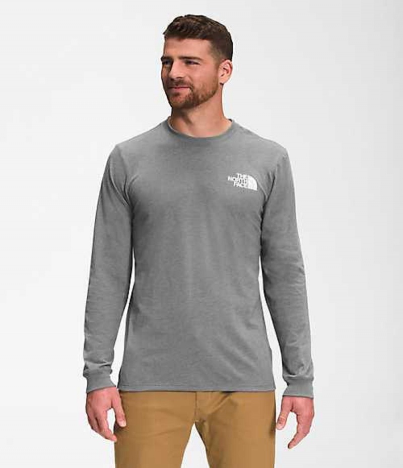 Camiseta The North Face Mountain Hombre Gris | 0783451-BW