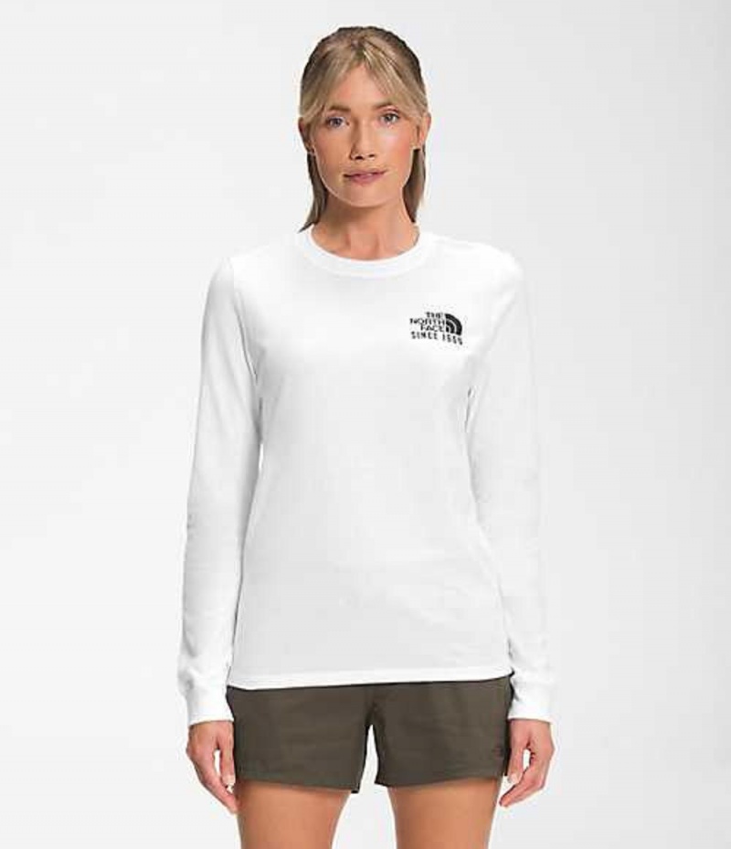 Camiseta The North Face Mountain Mujer Blancas | 2370149-HT