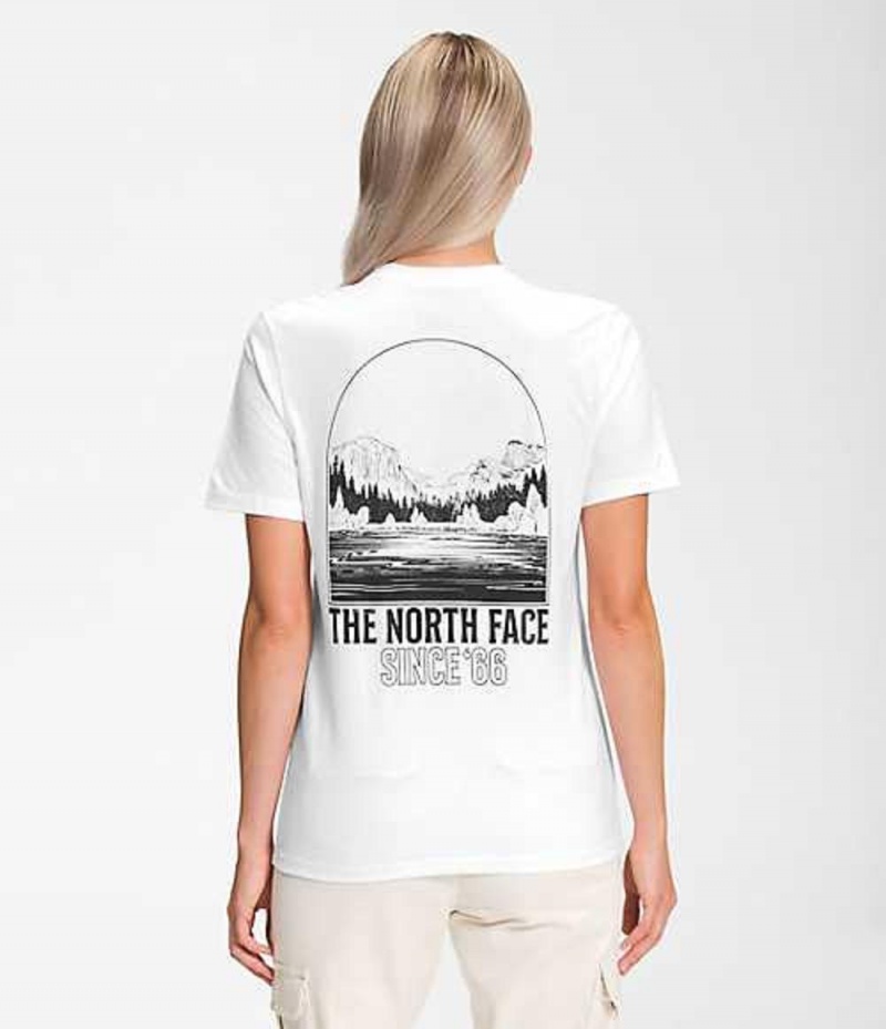 Camiseta The North Face Mountain Mujer Blancas | 5780916-TO