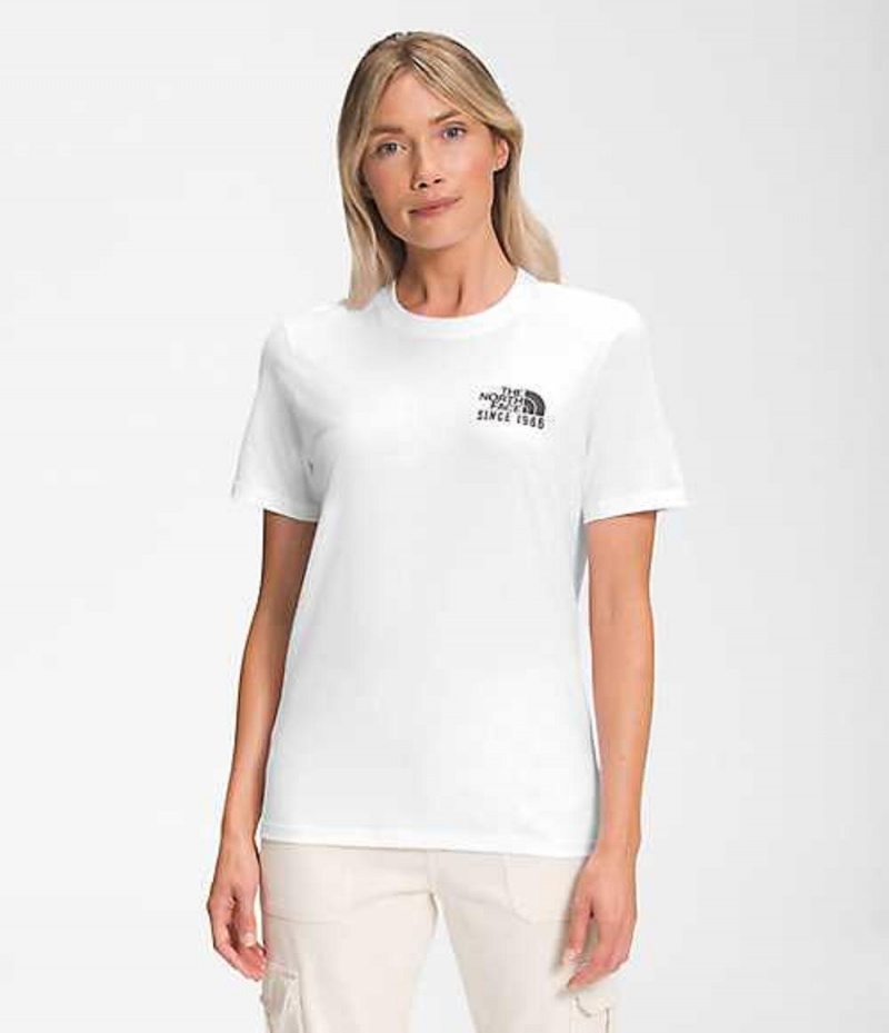 Camiseta The North Face Mountain Mujer Blancas | 5780916-TO