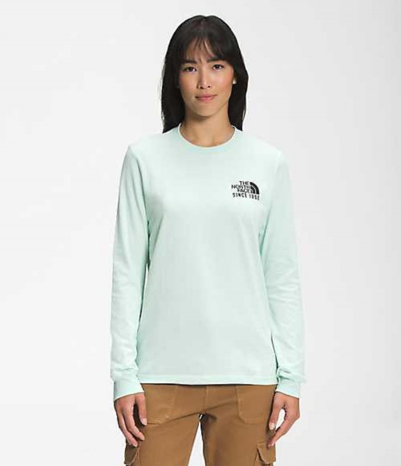 Camiseta The North Face Mountain Mujer Verde Menta | 1627345-QR