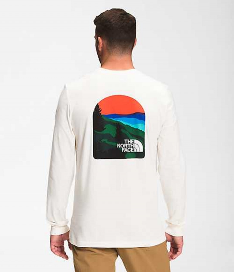 Camiseta The North Face Parks Hombre Blancas | 4027193-TP