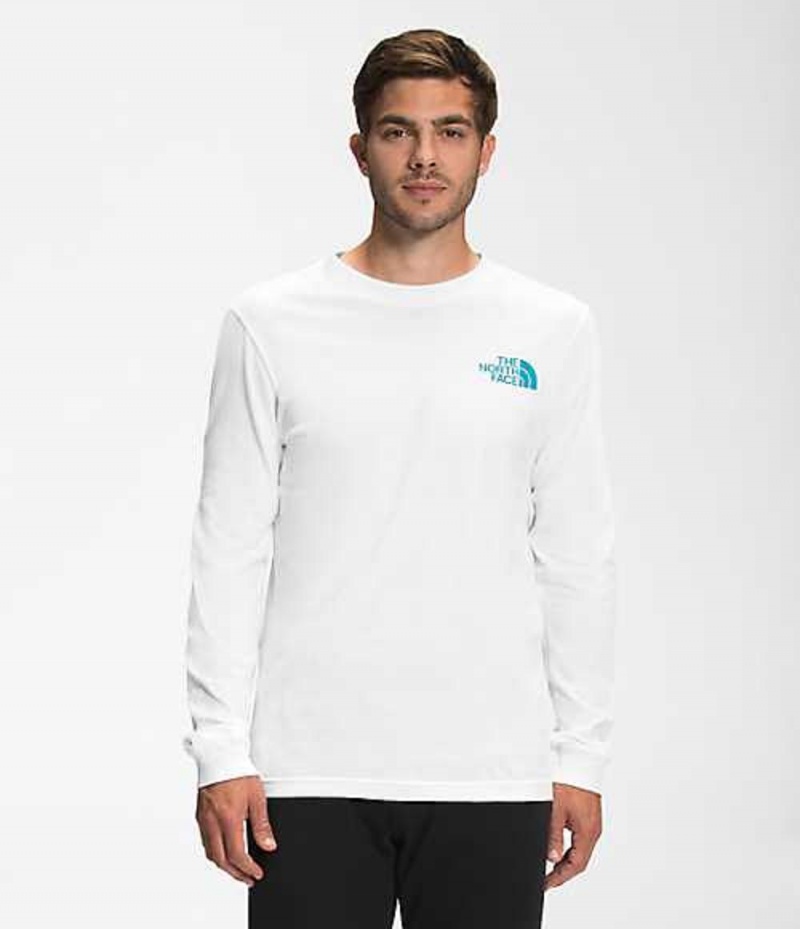 Camiseta The North Face Parks Hombre Blancas | 4732619-BH