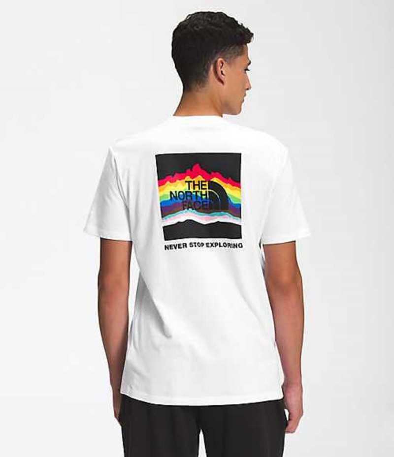 Camiseta The North Face Pride Hombre Blancas | 9684123-JE