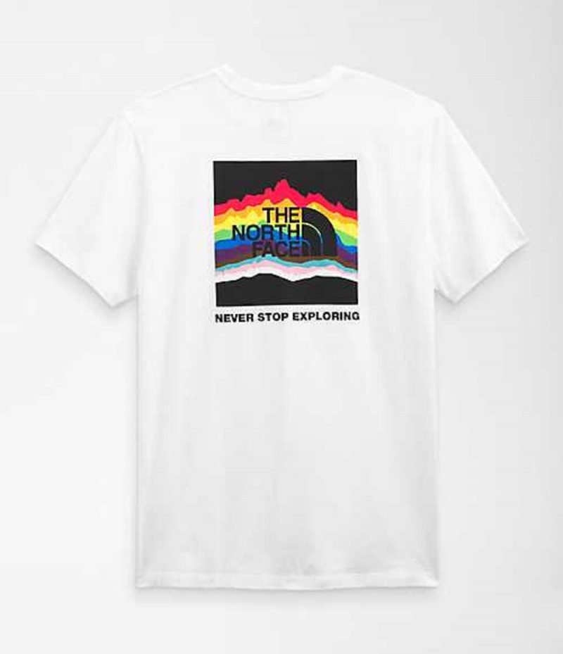 Camiseta The North Face Pride Hombre Blancas | 9684123-JE