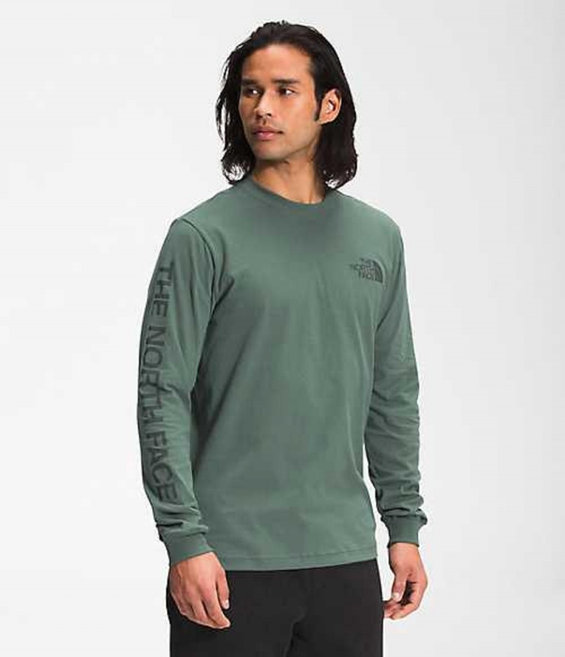 Camiseta The North Face TNF™ Sleeve Hit Hombre Verde | 4860153-VB