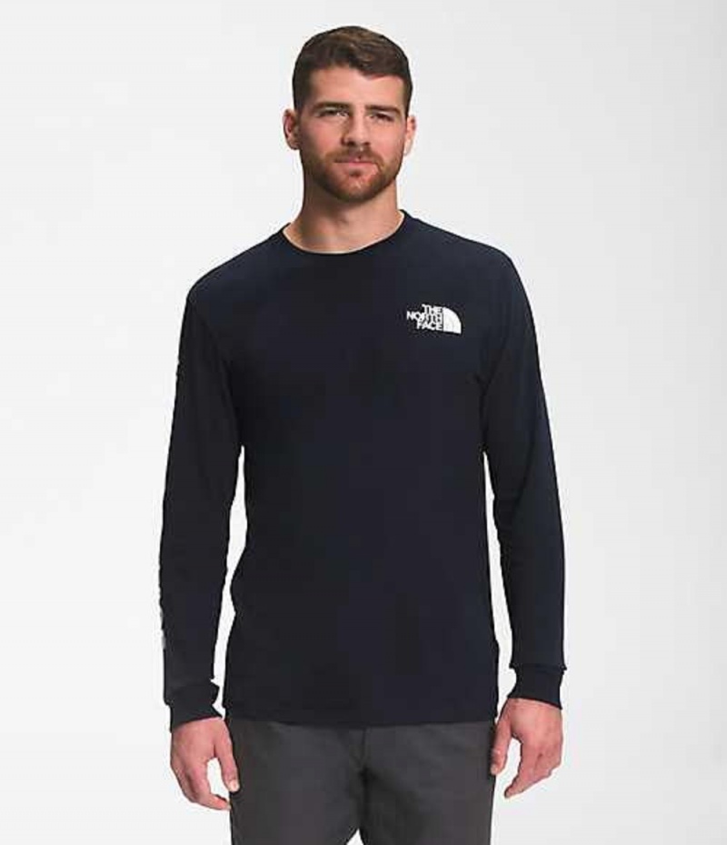 Camiseta The North Face TNF™ Sleeve Hit Hombre Azul Marino | 0892135-UT