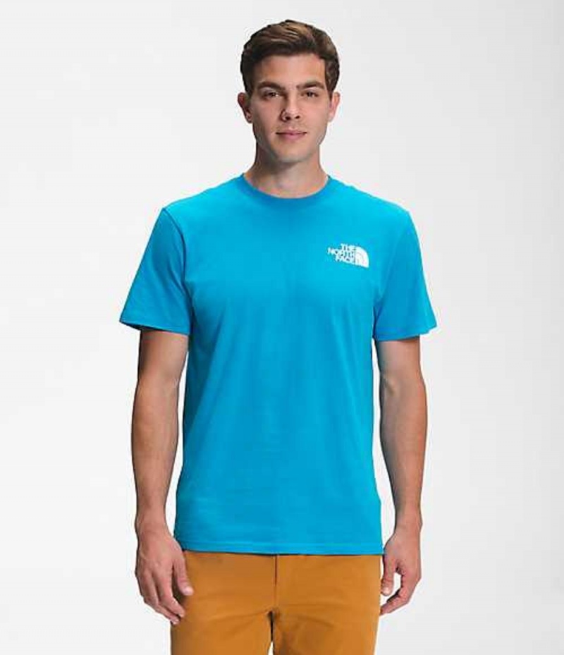 Camiseta The North Face Walls Hombre Azules | 4123605-PM