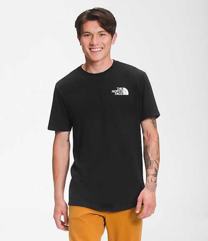 Camiseta The North Face Walls Hombre Negras | 1956783-XR