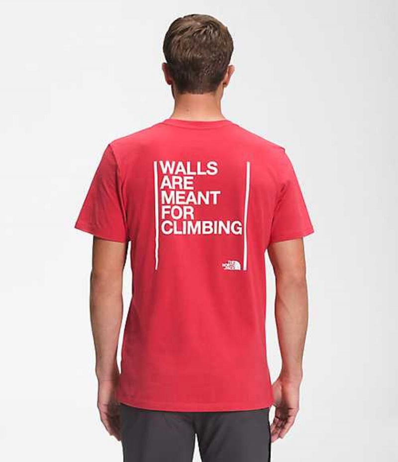 Camiseta The North Face Walls Hombre Rojas | 9857201-MV