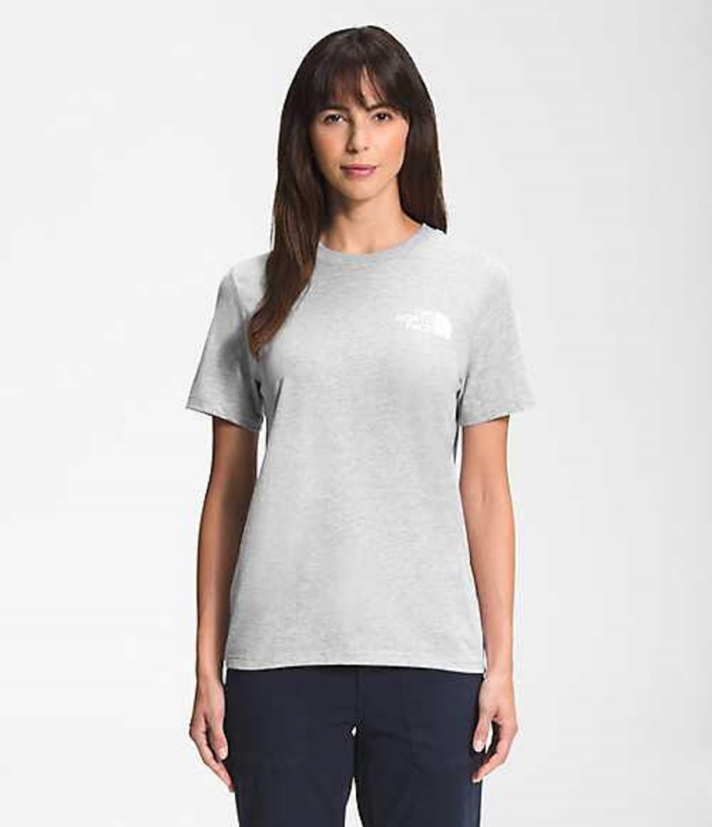 Camiseta The North Face Walls Mujer Gris Claro | 4529168-PI