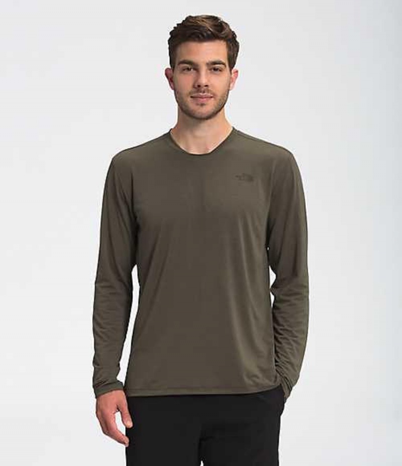 Camiseta The North Face Wander Hombre Gris Marrones Verde | 1473625-VN