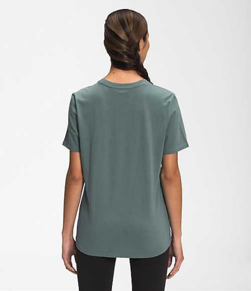 Camiseta The North Face Woodmont Mujer Verde | 0824953-DJ