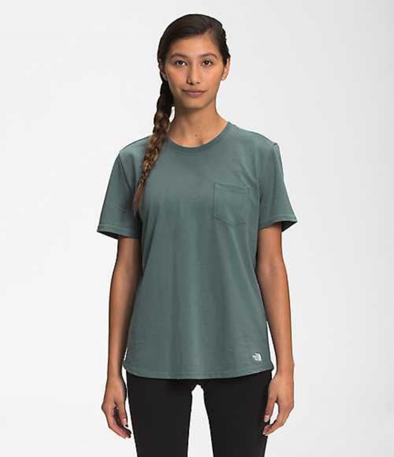 Camiseta The North Face Woodmont Mujer Verde | 0824953-DJ