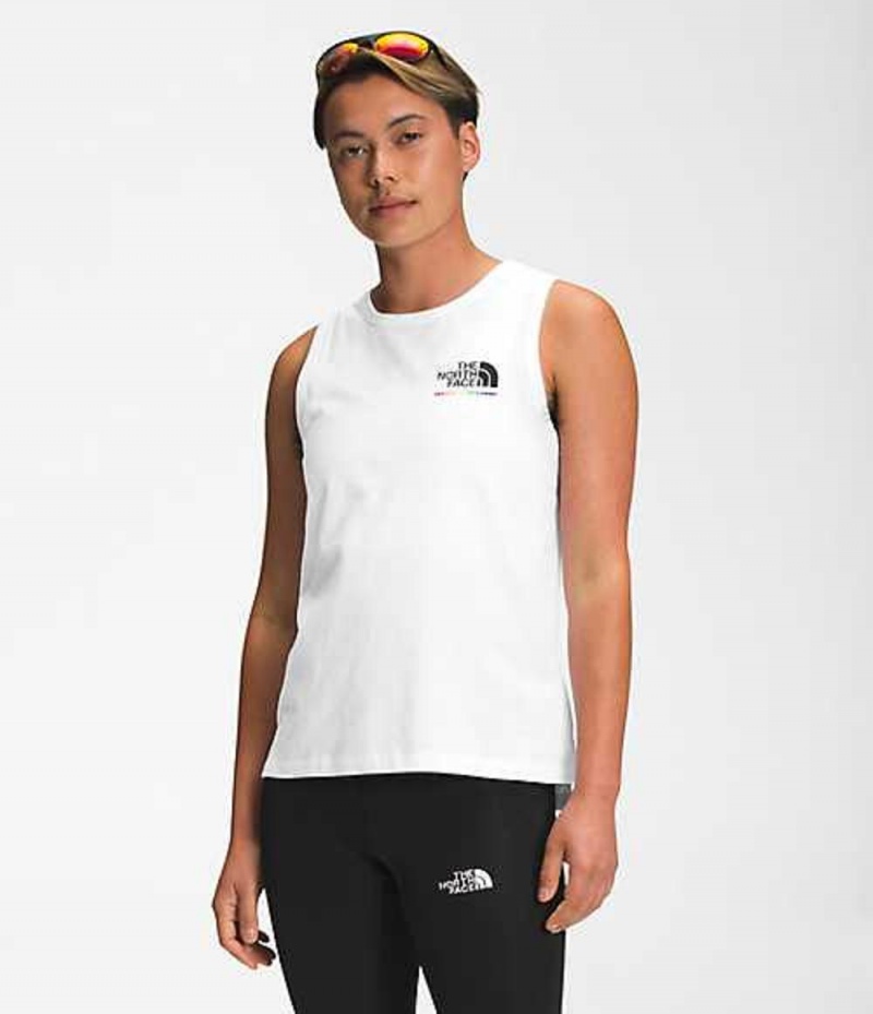 Camiseta sin Manga The North Face Pride Mujer Blancas | 3764805-MA