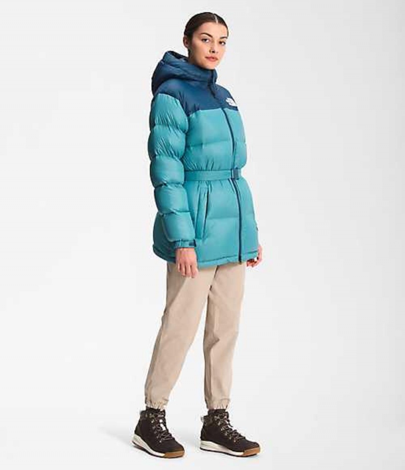 Chaqueta Plumas The North Face Nuptse Mujer Azules | 3506829-DN