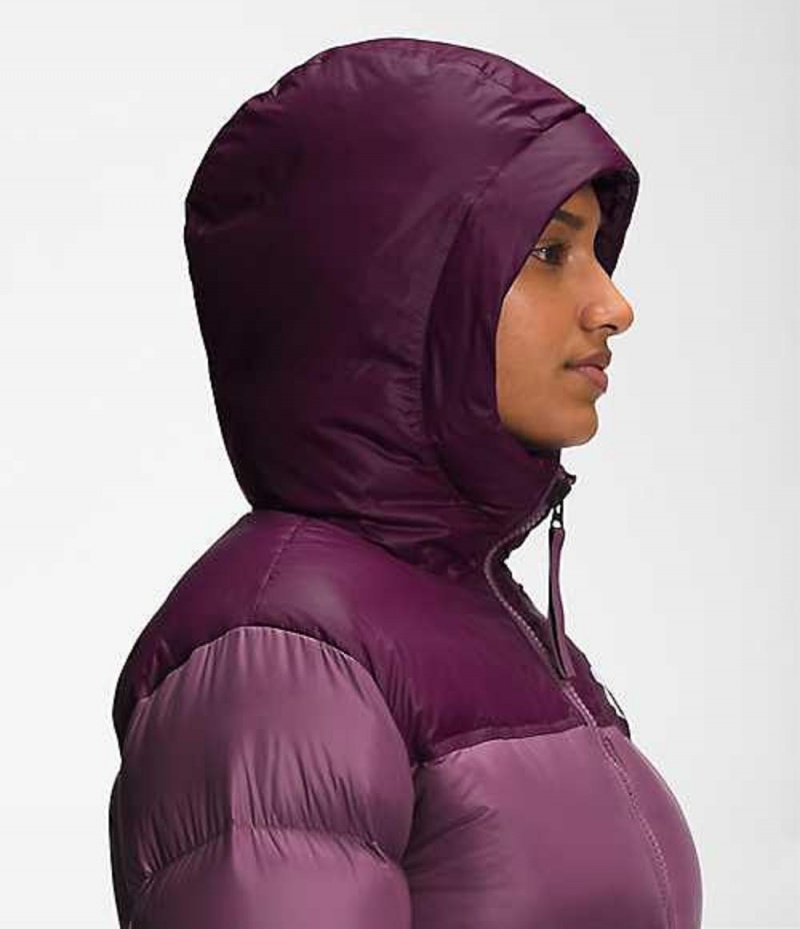 Chaqueta Plumas The North Face Nuptse Mujer Moradas Burdeos | 9748025-QI