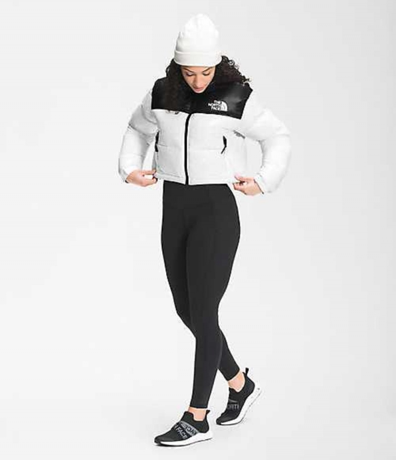 Chaqueta Plumas The North Face Nuptse Mujer Blancas Negras | 2105748-MU