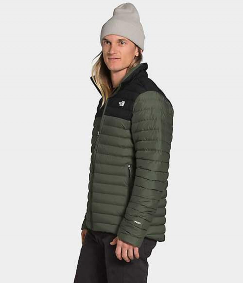 Chaqueta Plumas The North Face Stretch Hombre Gris Marrones Verde Negras | 5914678-EF