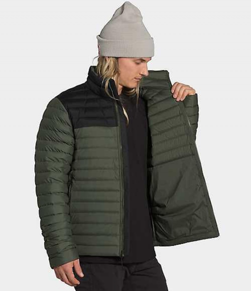 Chaqueta Plumas The North Face Stretch Hombre Gris Marrones Verde Negras | 5914678-EF