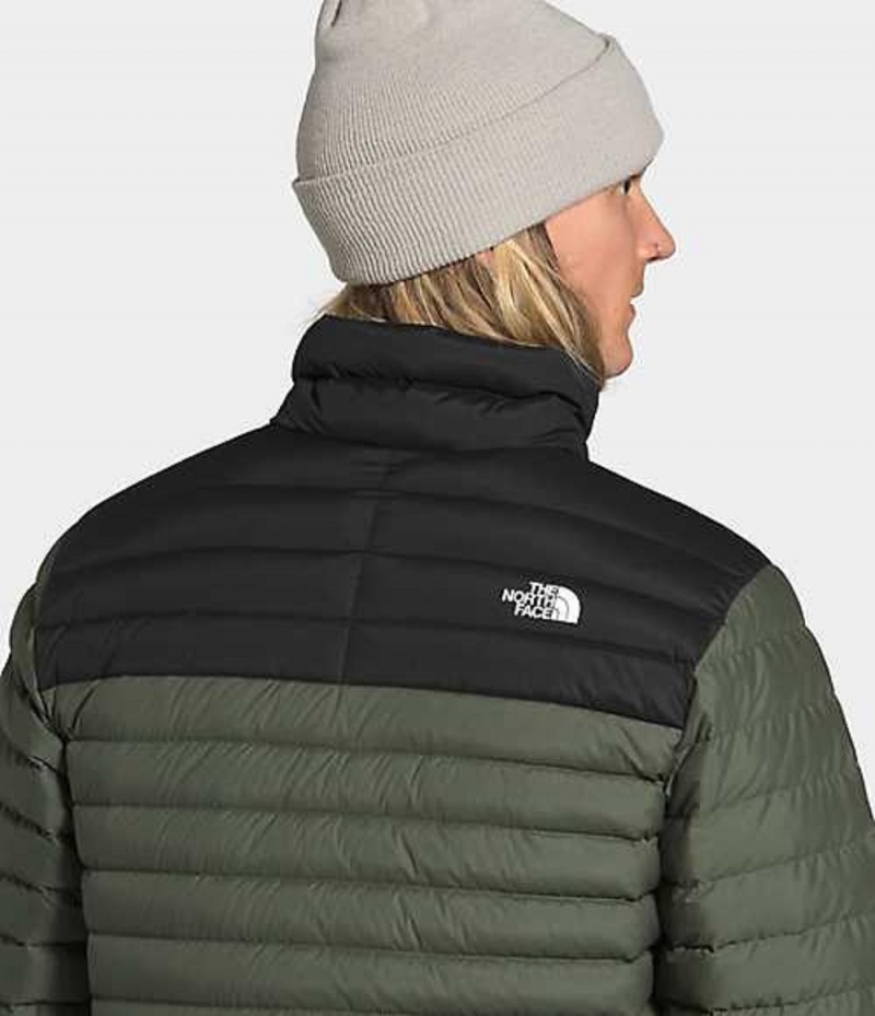 Chaqueta Plumas The North Face Stretch Hombre Gris Marrones Verde Negras | 5914678-EF