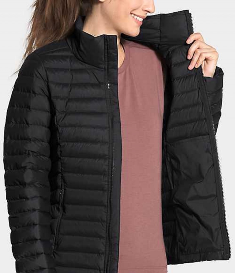 Chaqueta Plumas The North Face Stretch Mujer Negras | 0485361-NB