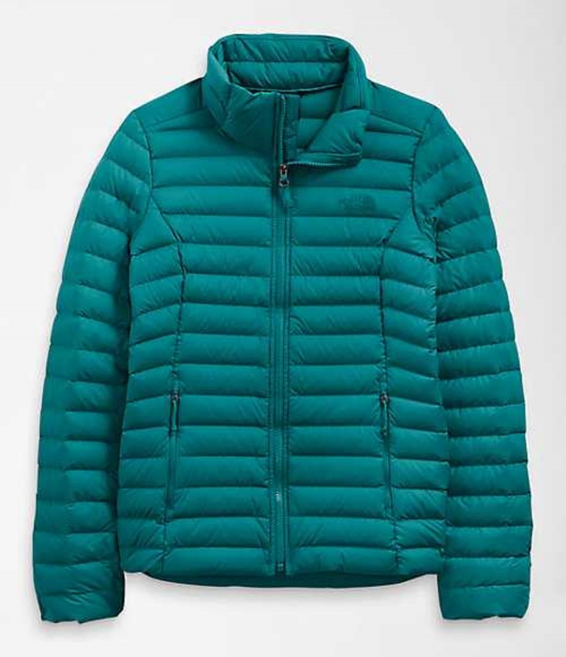 Chaqueta Plumas The North Face Stretch Mujer Turquesa | 6981074-BJ