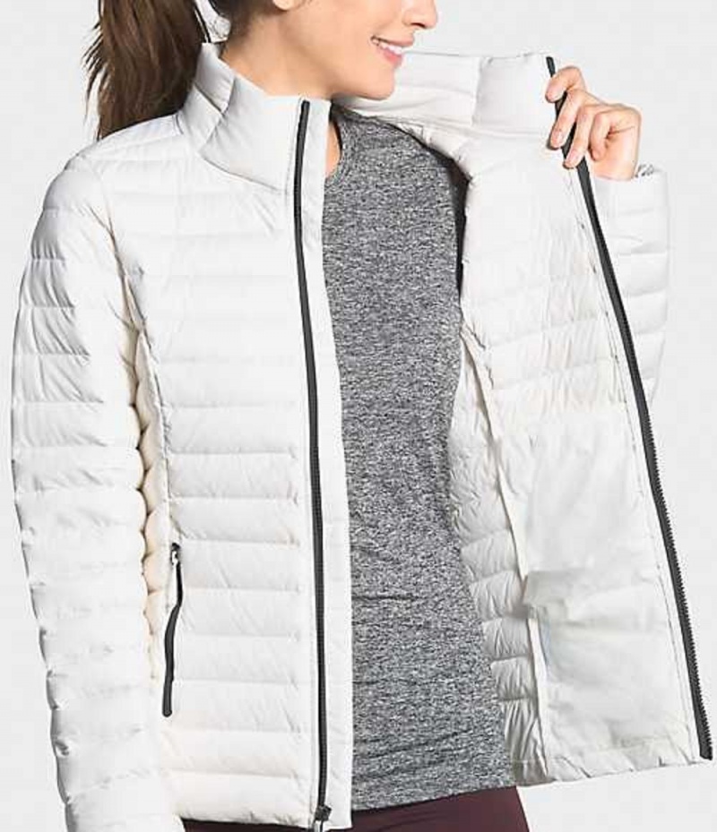 Chaqueta Plumas The North Face Stretch Mujer Blancas | 8139670-FA