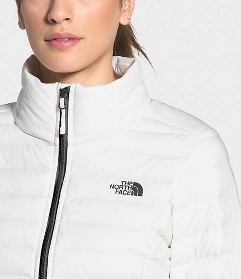 Chaqueta Plumas The North Face Stretch Mujer Blancas | 8139670-FA