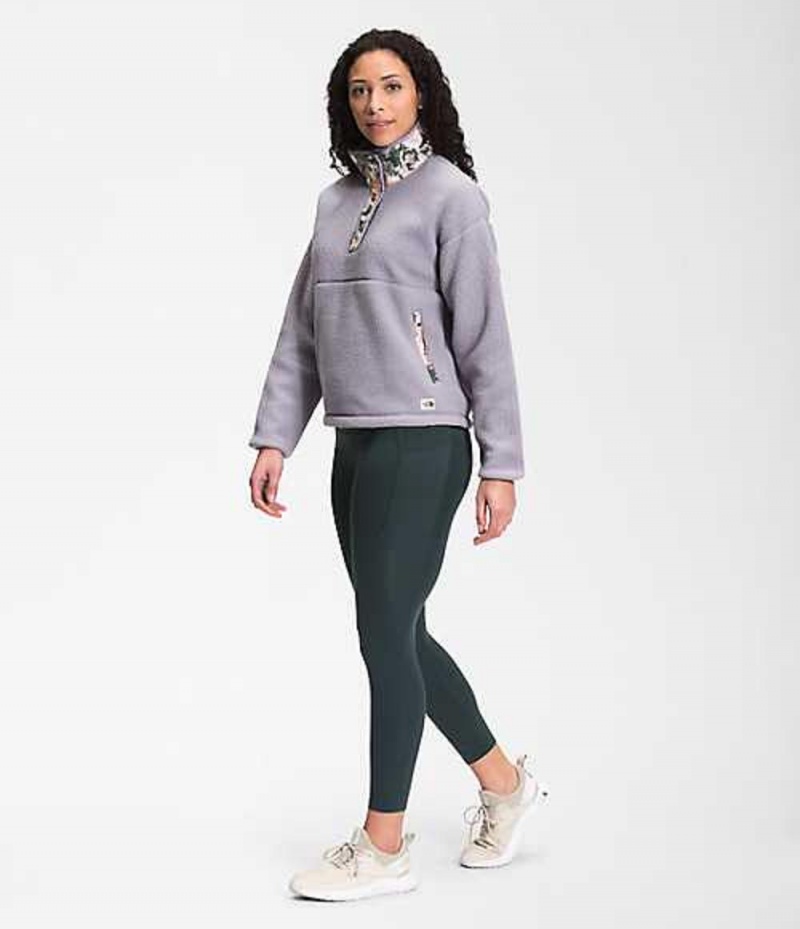 Fleece Jackets The North Face Cragmont Mujer Gris Verde | 5398062-LU