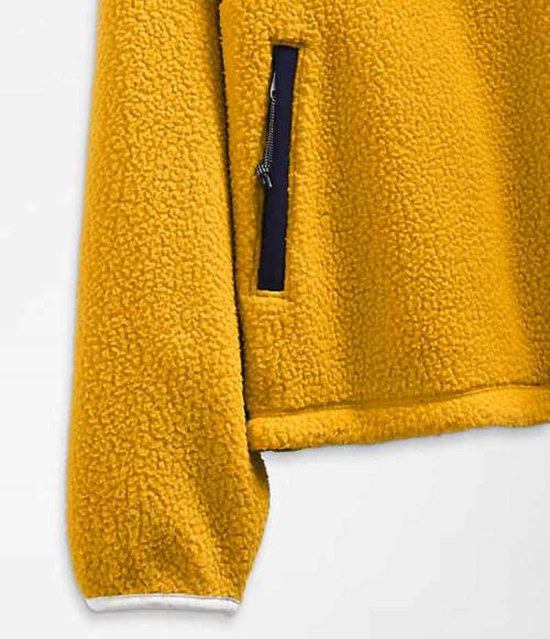 Fleece Jackets The North Face Cragmont Mujer Amarillo Azul Marino | 6087432-SA