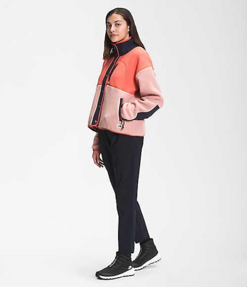 Fleece Jackets The North Face Cragmont Mujer Naranjas Rosas Marrones | 2570941-AO