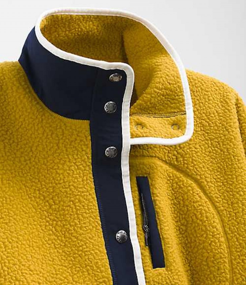 Fleece Jackets The North Face Cragmont Mujer Amarillo Azul Marino | 2149705-PW