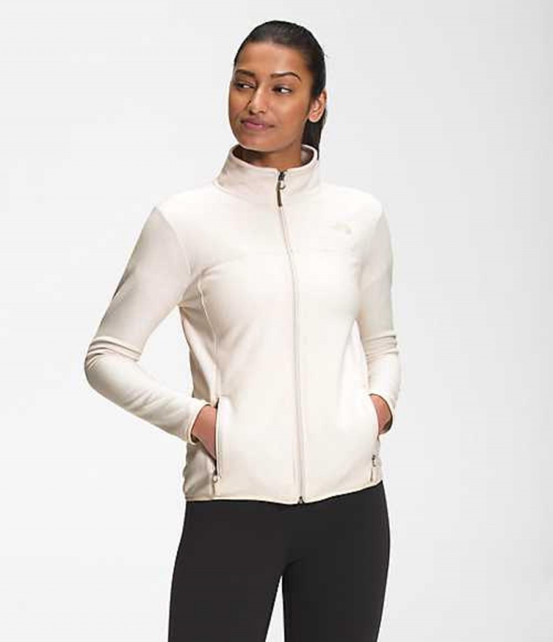 Fleece Jackets The North Face TKA Glacier Mujer Blancas | 4708951-VR