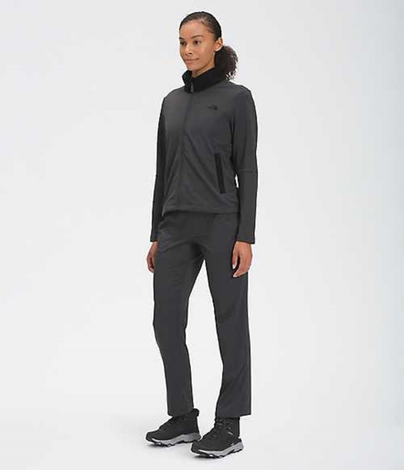 Fleece Jackets The North Face Wayroute Mujer Gris Negras | 0197542-VA