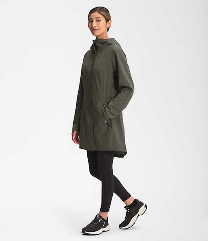 Parka The North Face Allproof Stretch Mujer Gris Marrones Verde | 6820974-QX