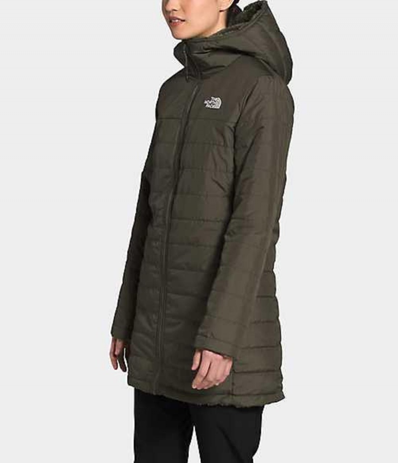 Parka The North Face Mossbud Mujer Gris Marrones Verde | 0493852-CU