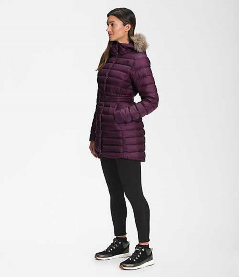 Parka The North Face Transverse Belted Mujer Burdeos | 2084953-SG