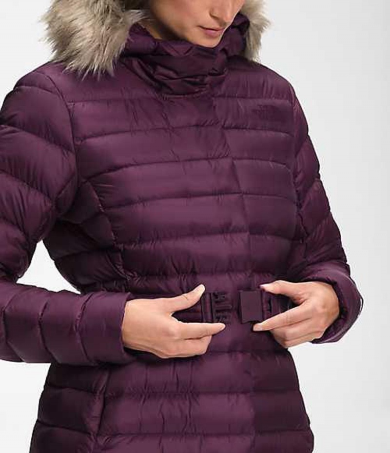 Parka The North Face Transverse Belted Mujer Burdeos | 2084953-SG