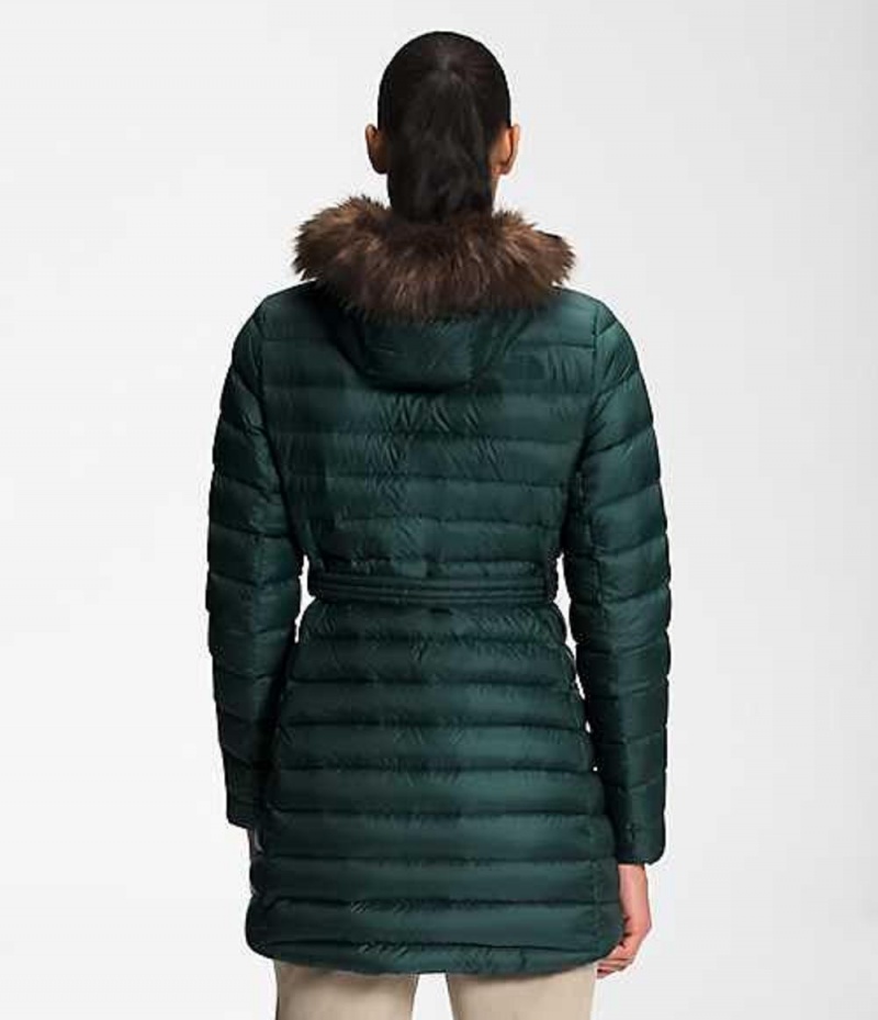 Parka The North Face Transverse Belted Mujer Verde Oscuro | 3590742-OZ