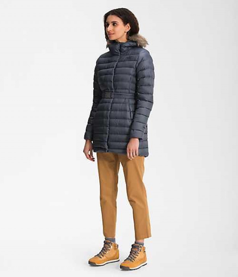 Parka The North Face Transverse Belted Mujer Gris | 4928506-IW