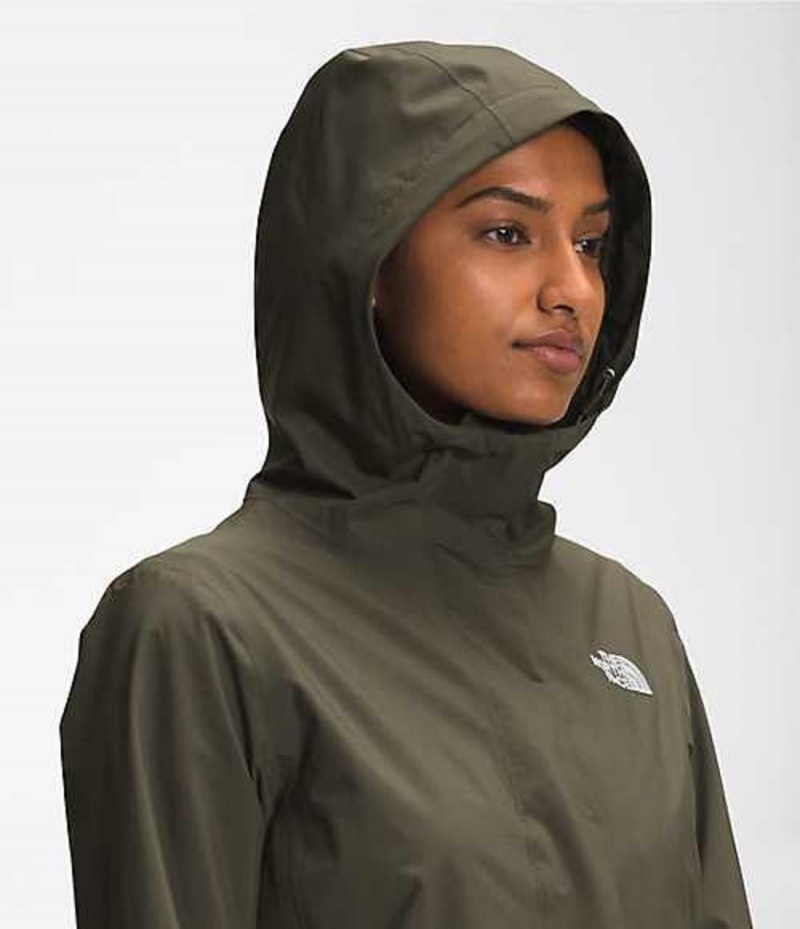 Rain Jackets The North Face City Breeze Rain Mujer Gris Marrones Verde | 3891276-OY