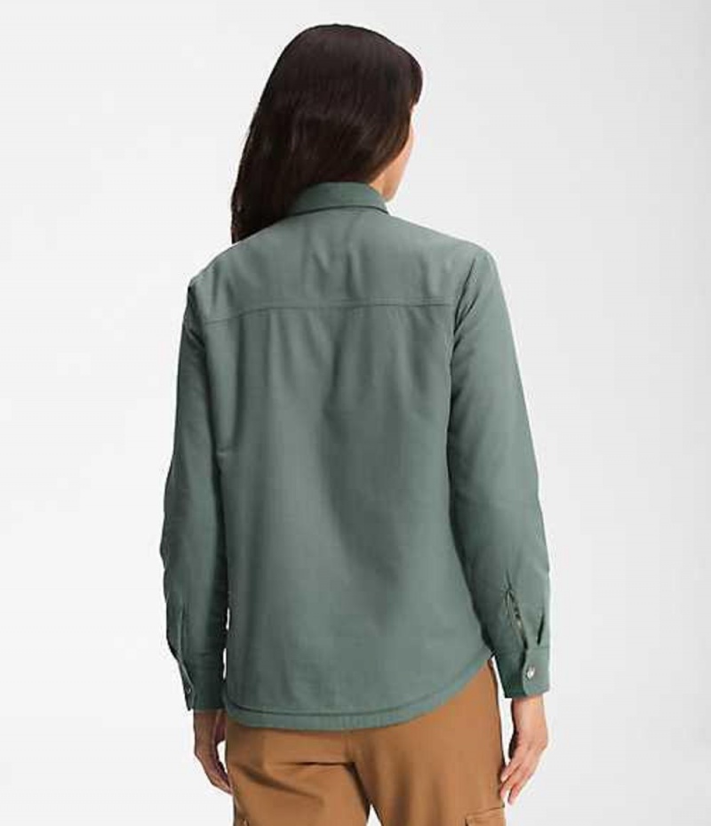 Shirts The North Face Campshire Mujer Verde | 7091284-JO