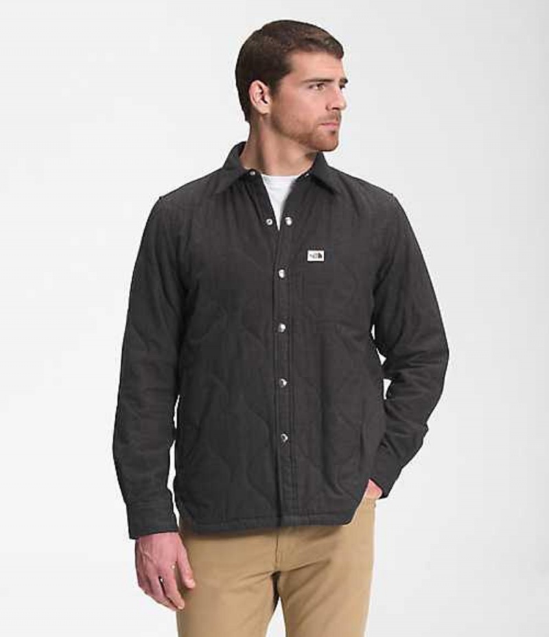 Shirts The North Face Quilted Overshirt Hombre Negras Gris | 2067314-WS