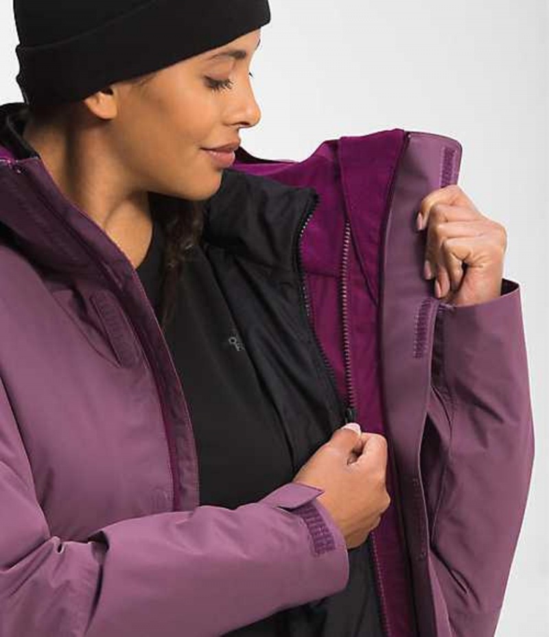 Skiing The North Face Garner Triclimate® Mujer Moradas Negras | 4627819-PC