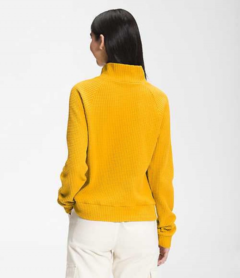 Sudadera The North Face Mock Neck Mujer Amarillo | 7512068-UD