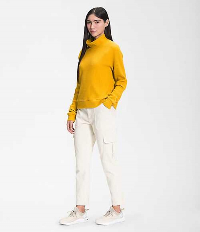 Sudadera The North Face Mock Neck Mujer Amarillo | 7512068-UD