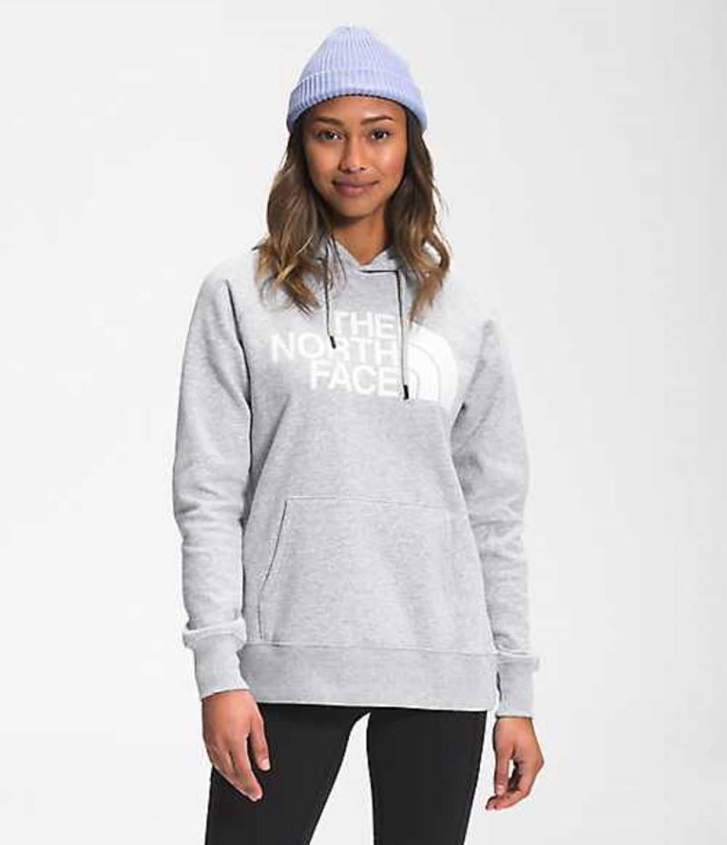 Sudadera con Capucha The North Face Half Dome Mujer Gris Claro Blancas | 4106783-HA