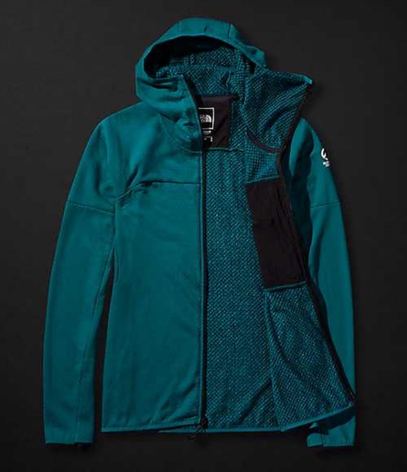 Sudadera con Capucha The North Face Summit L2 FUTUREFLEECE™ Mujer Turquesa | 3154872-WF