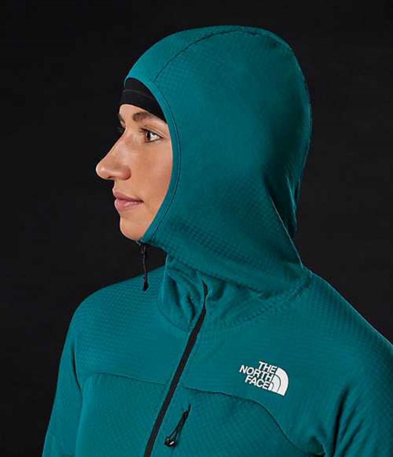 Sudadera con Capucha The North Face Summit L2 FUTUREFLEECE™ Mujer Turquesa | 3154872-WF